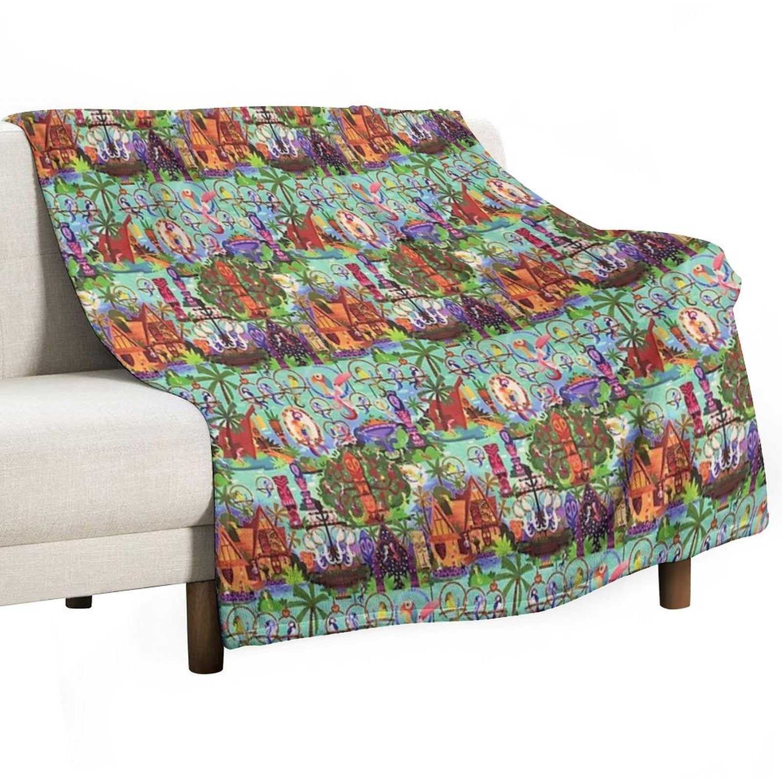 The ORIGINAL Enchanted Tiki Room Collage Throw Blanket