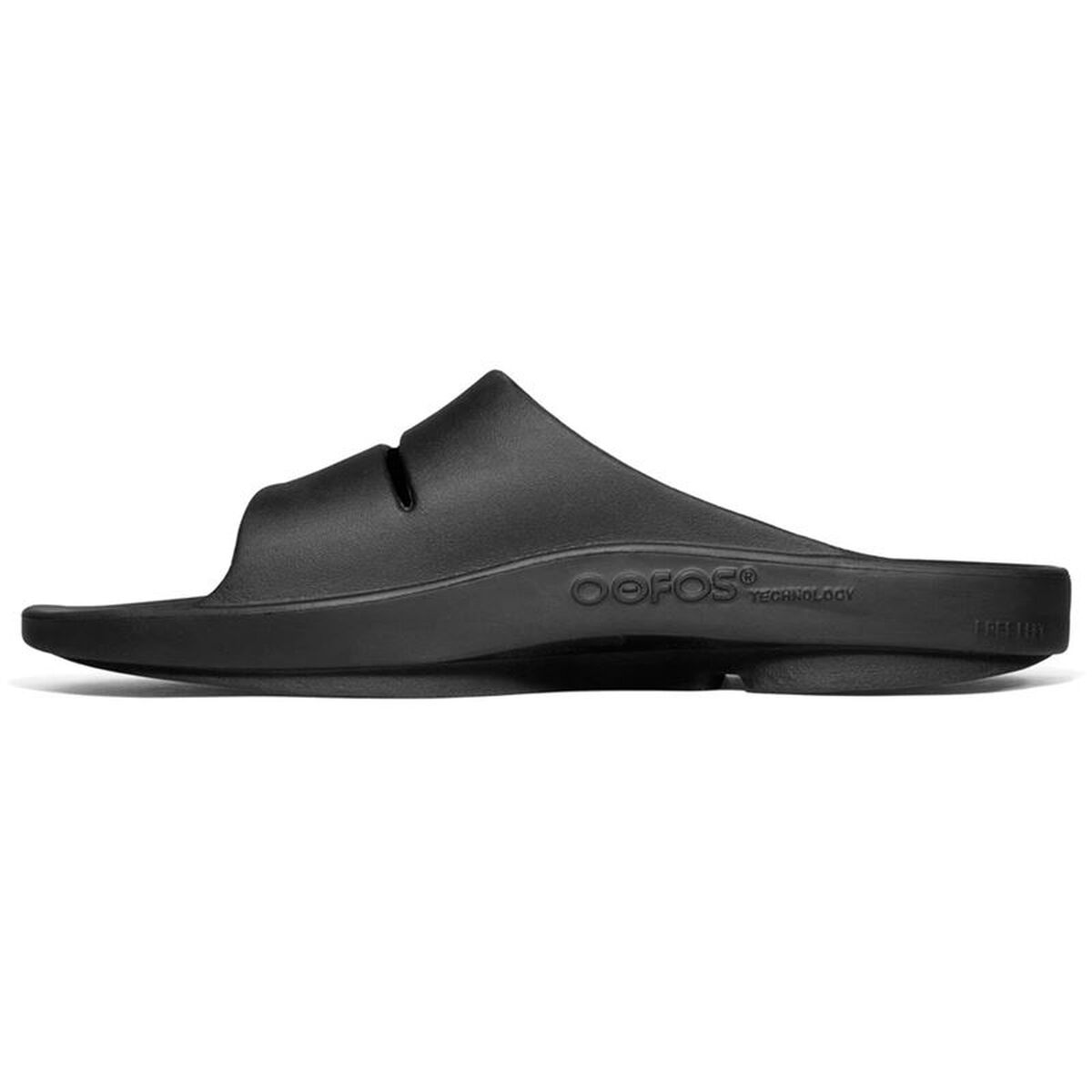 Men's Flip Flops OOfos Recovery Ooahh Black-6
