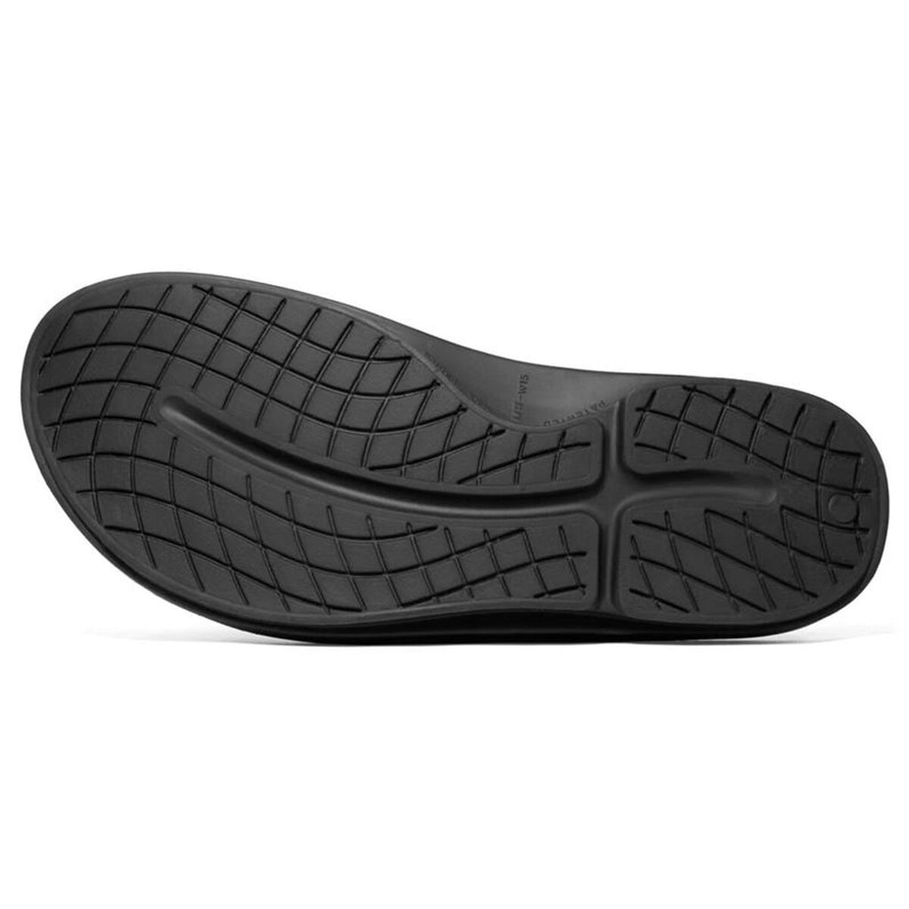 Men's Flip Flops OOfos Recovery Ooahh Black-4