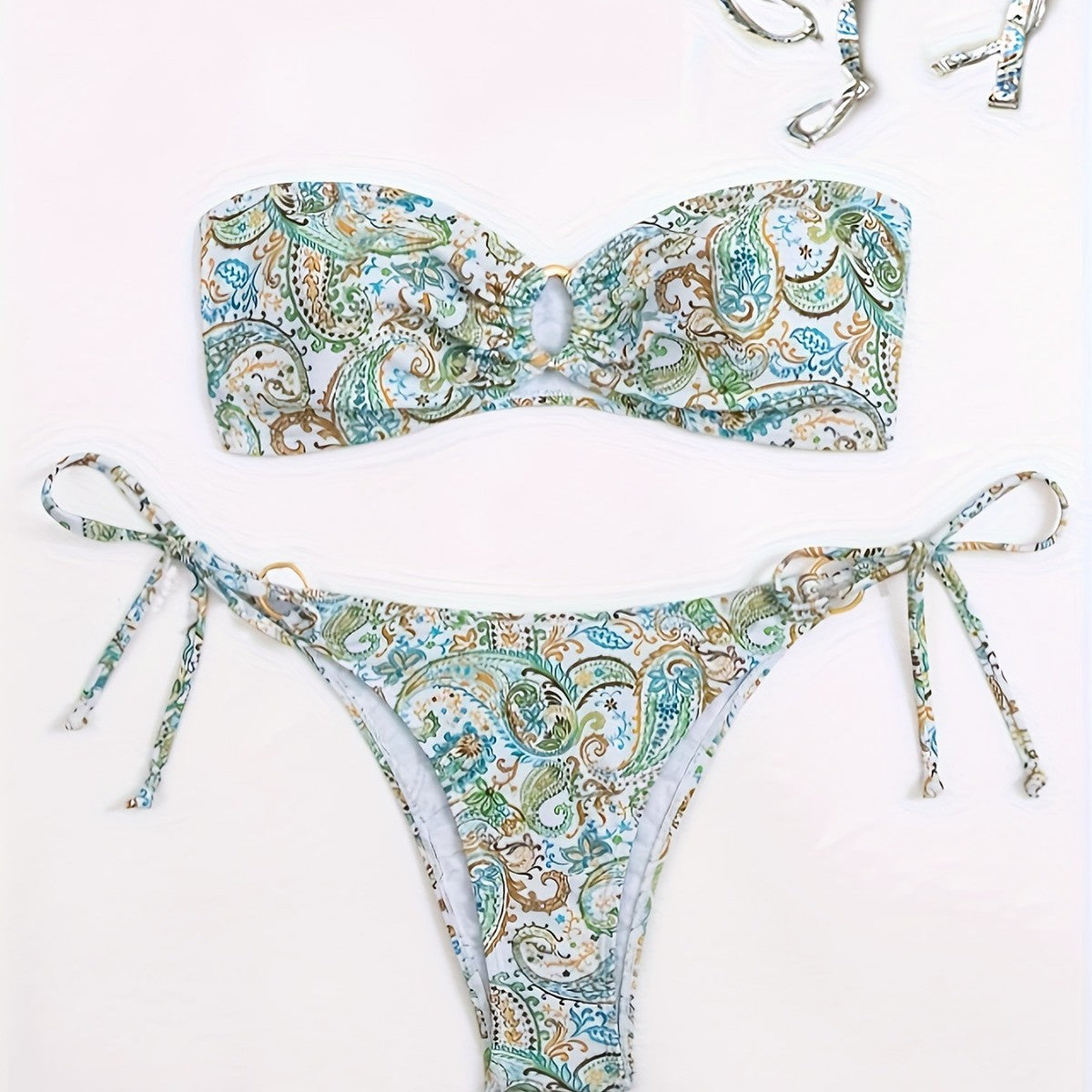 Womens Printed Two-Piece Swimsuit Bikini Sexy Strappy Swimwear