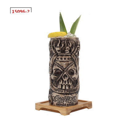 Bar Tiki Cup Ceramic Tiki Cup Cocktail Cup Hawaiian Creative Personality Wine Cup Totem Cup