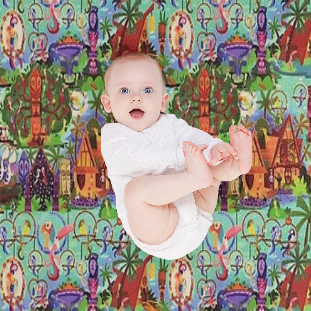 The ORIGINAL Enchanted Tiki Room Collage Throw Blanket