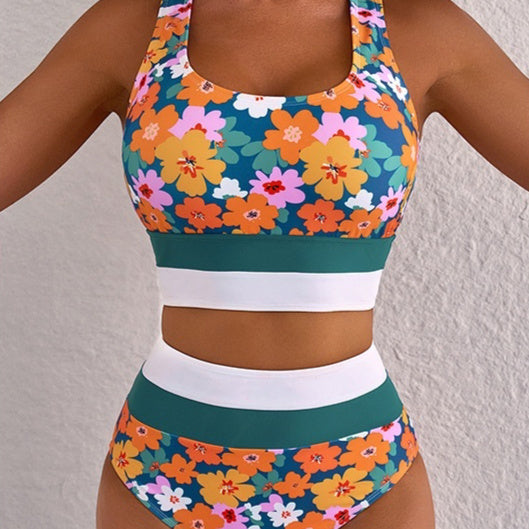 Spring And Summer New High Waist Sleeveless Swimsuit Women's Bikini