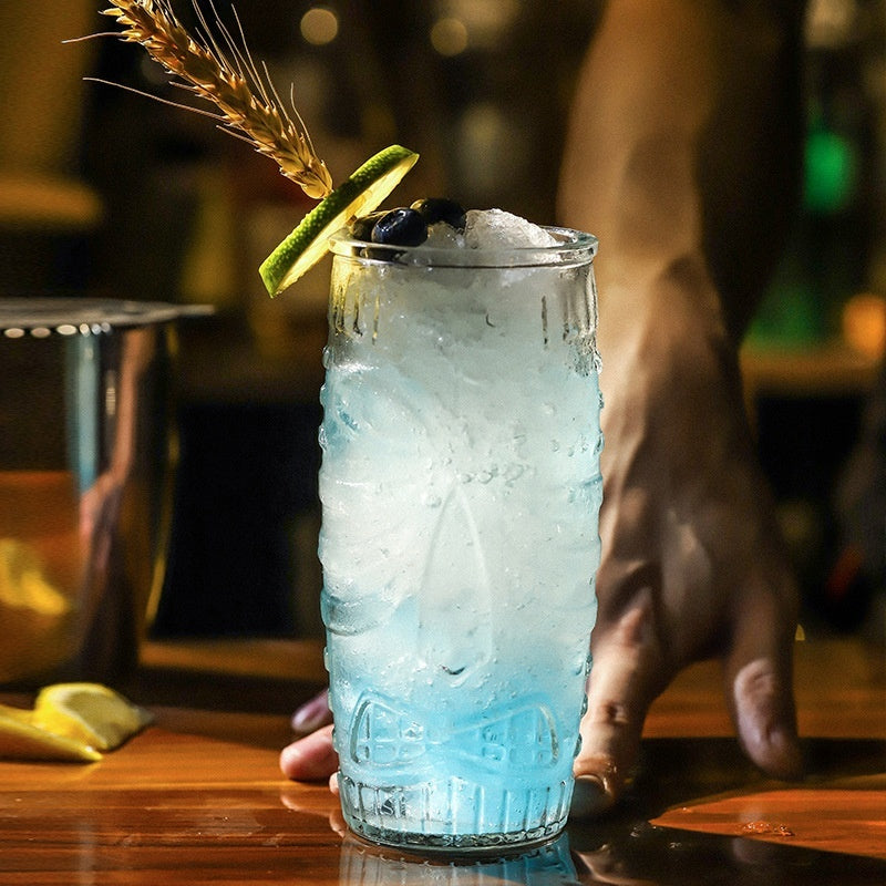 Hawaiian Grimace Tiki Cup Tiki Face Glass Cup