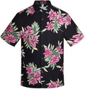 Men's Hawaiian Shirts Silk and Cotton Blend Button Down Short Sleeve Tropical Print Camp Shirts