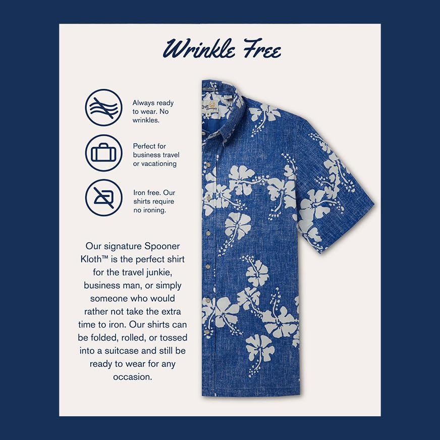 Reyn Spooner Men's Scenic Hawaiian Shirt for Men - Classic Fit Button Front