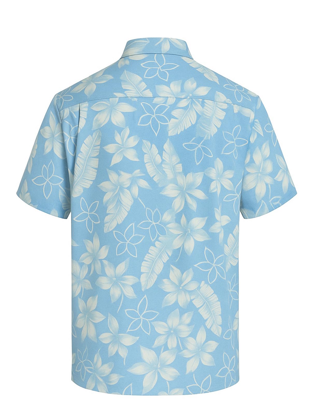 Men's Hawaiian Shirts Silk and Cotton Blend Button Down Short Sleeve Tropical Print Camp Shirts