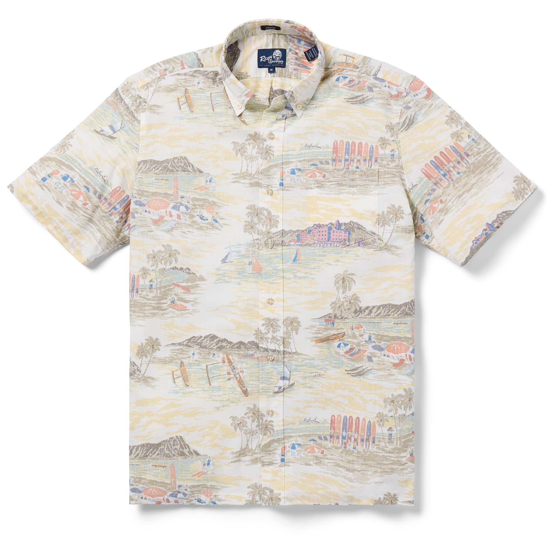 Reyn Spooner Men's Scenic Hawaiian Shirt for Men - Classic Fit Button Front