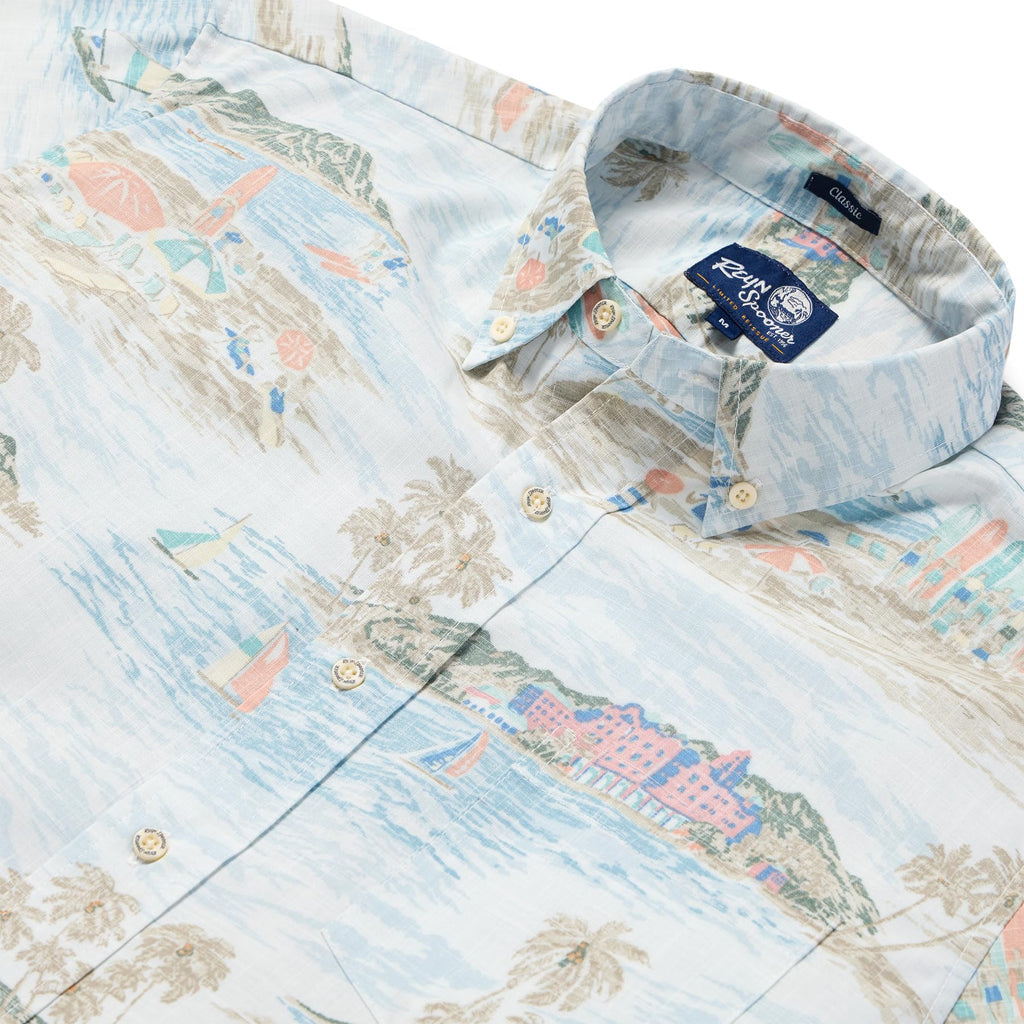 Reyn Spooner Men's Scenic Hawaiian Shirt for Men - Classic Fit Button Front