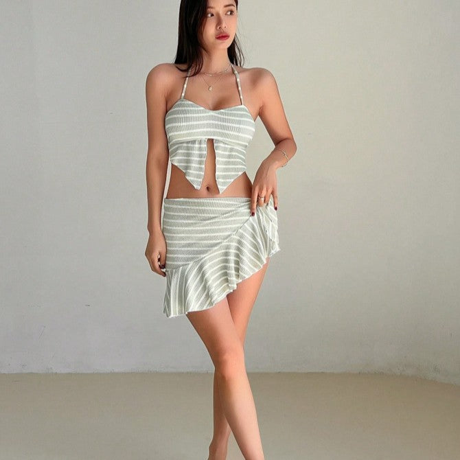 2026 New European And American Style Womens Striped Two-Piece Swimsuit