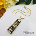Hawaiian Tribe Style Black Oil Dripping Tiki Necklace Polynesian Totem Pendant