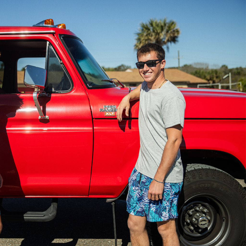 Caribbean Palms - Waterproof Swim Shorts With A Waterproof Pocket