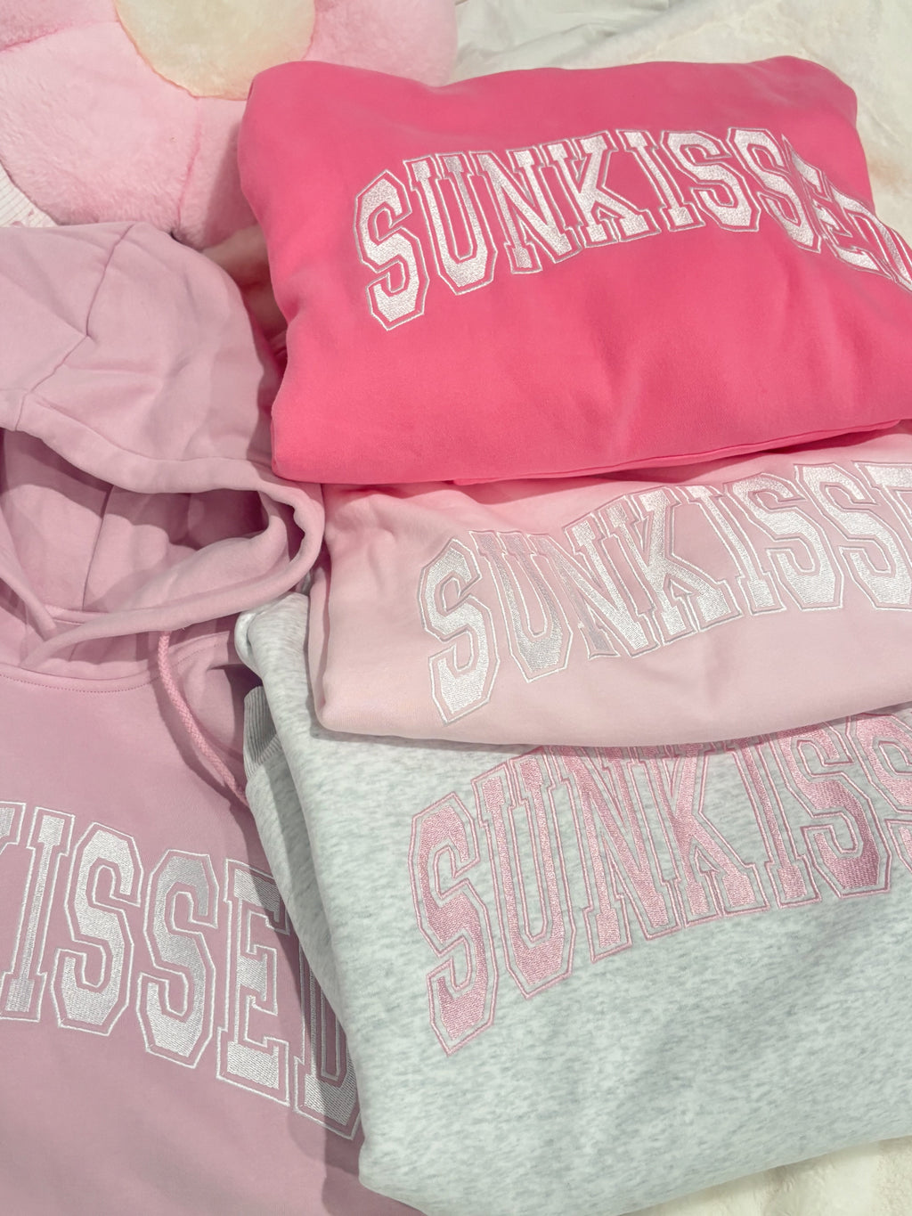 Mauve Mist Varsity Embroider Hoodie