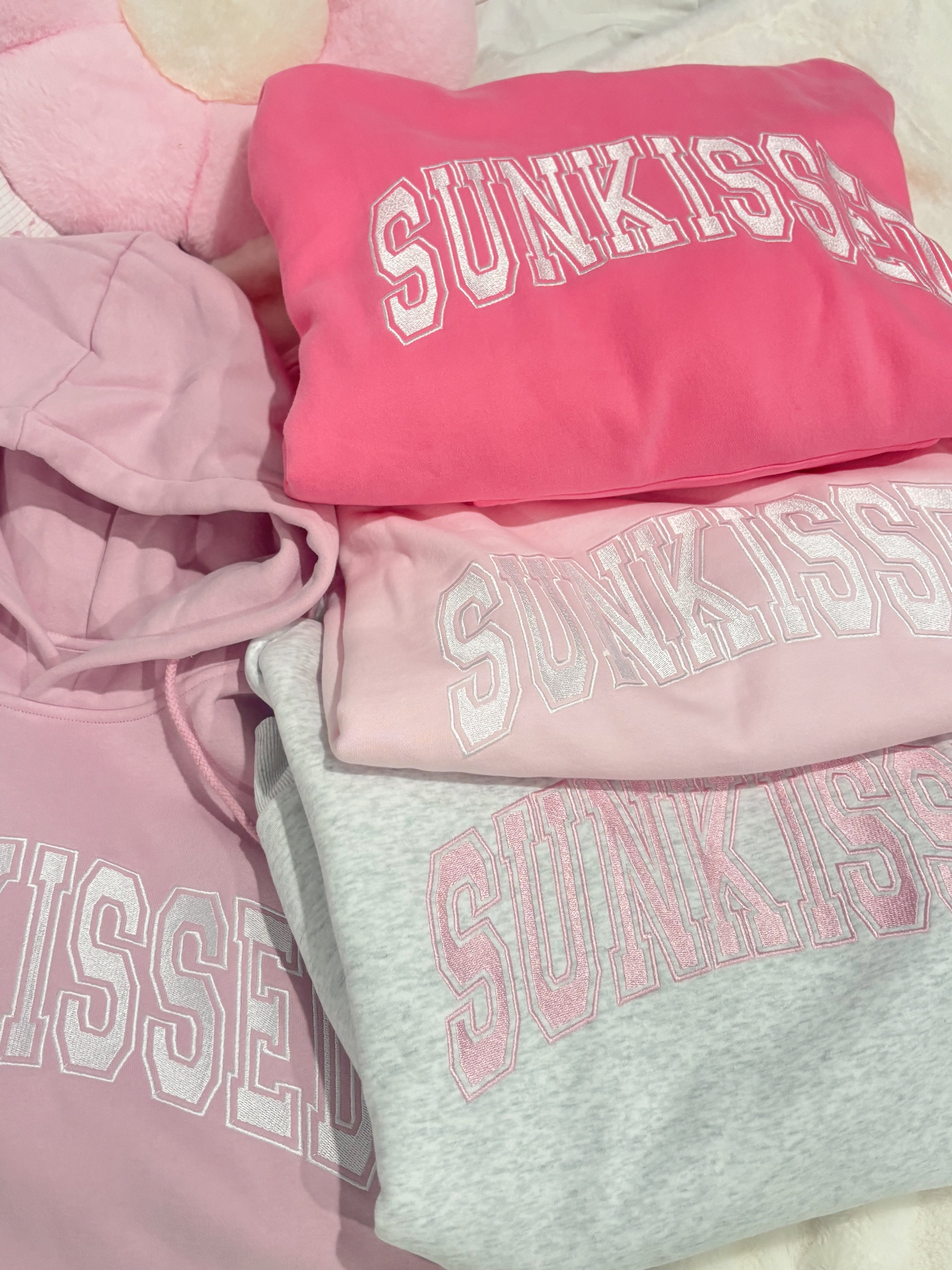 Mauve Mist Varsity Embroider Hoodie