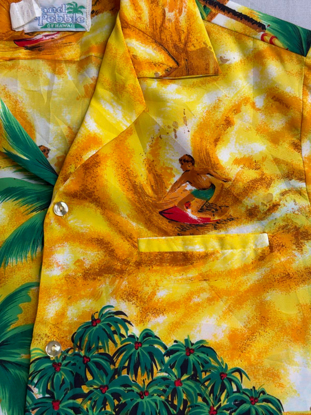 Sand Pebble Mens Hawaiian Shirt Surfing Made in Hawaii Shirt