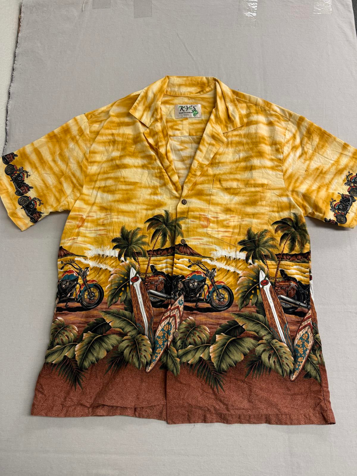 KY's Hawaiian Shirt Mens - Biker / Motorcycle Made in Hawaii