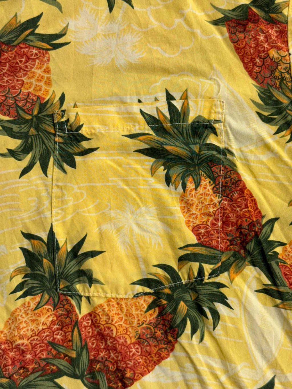 Vintage Mens Hawaiian Shirt Pineapple AOP Made in Hawaii