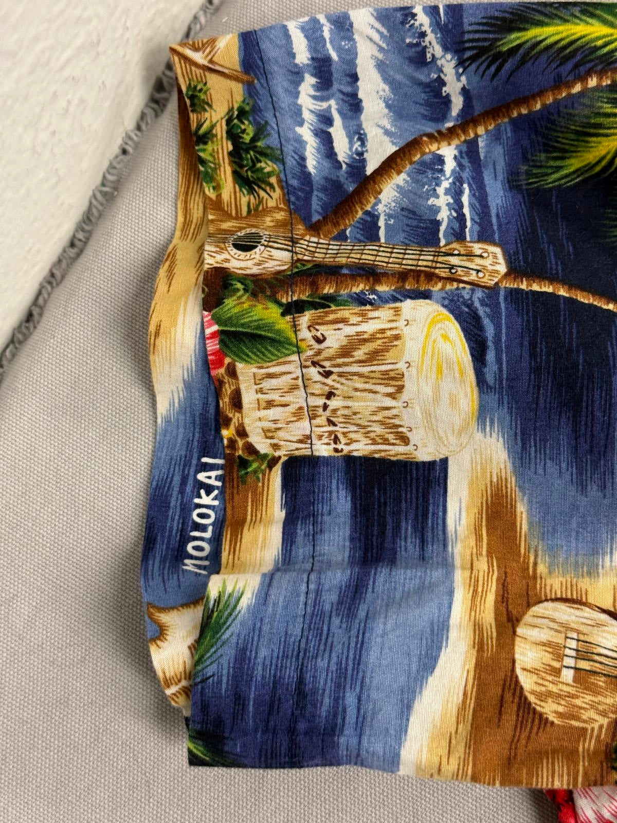 RJC Mens Hawaiian Shirt Hawaiian Islands Made in Hawaii - M