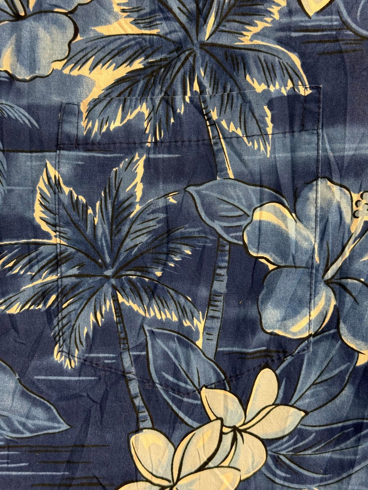 Two Palms Mens Hawaiian Shirt Plumeria Made in Hawaii Shirt