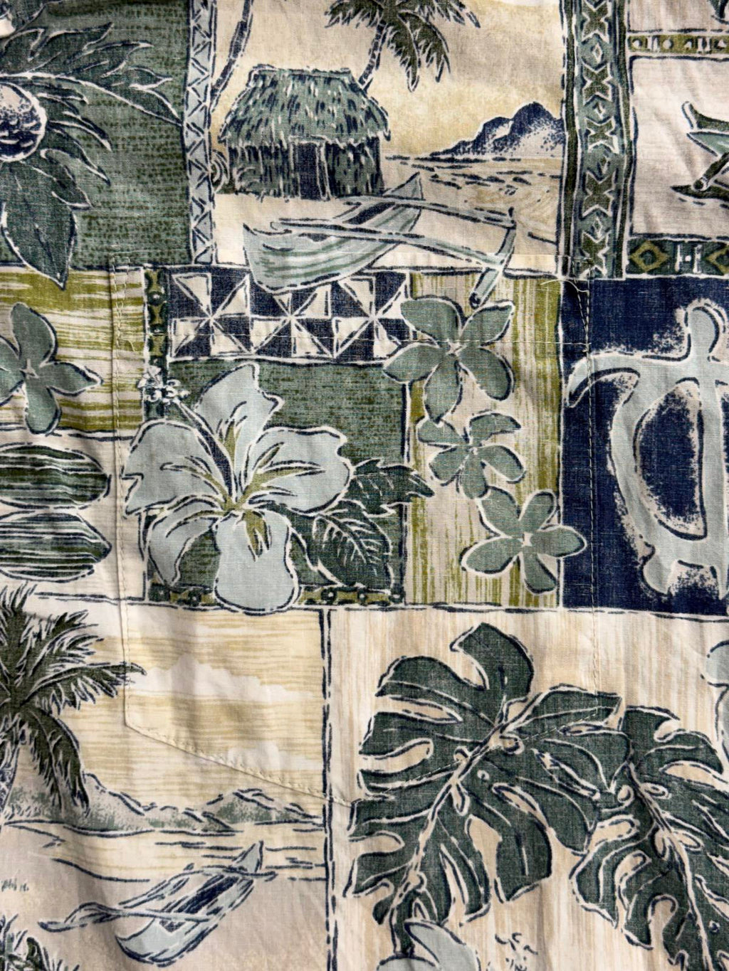 Go Barefoot Mens Hawaiian Panel Shirt - Made in Hawaii Shirt