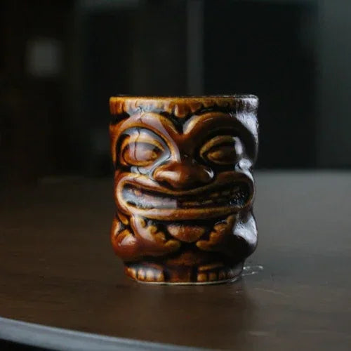 60ml Ceramic Tiki Mug – Hawaiian Cocktail Cup for Home Bars & Parties | Dlight Decor
