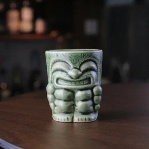 60ml Ceramic Tiki Mug – Hawaiian Cocktail Cup for Home Bars & Parties | Dlight Decor