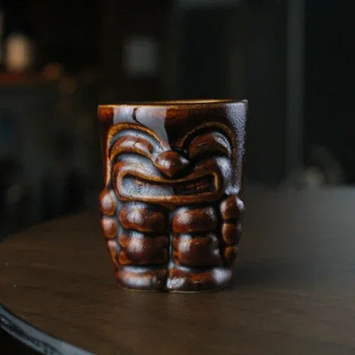 60ml Ceramic Tiki Mug – Hawaiian Cocktail Cup for Home Bars & Parties | Dlight Decor