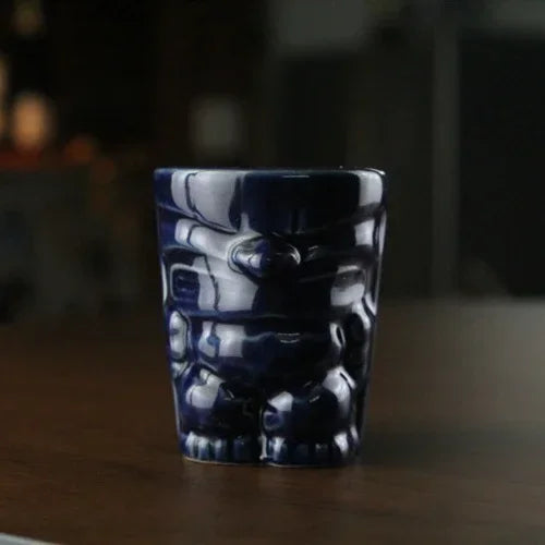 60ml Ceramic Tiki Mug – Hawaiian Cocktail Cup for Home Bars & Parties | Dlight Decor