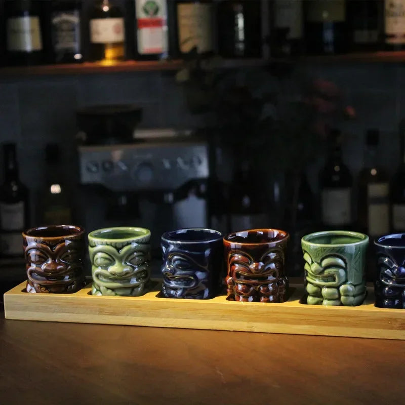 60ml Ceramic Tiki Mug – Hawaiian Cocktail Cup for Home Bars & Parties | Dlight Decor