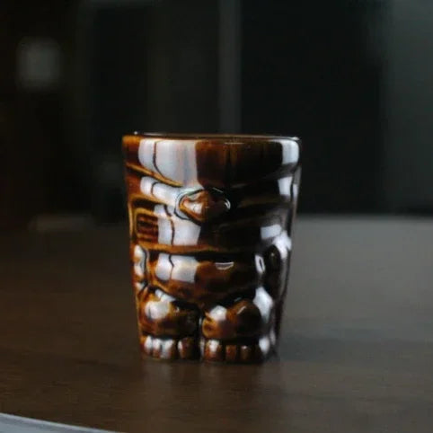 60ml Ceramic Tiki Mug – Hawaiian Cocktail Cup for Home Bars & Parties | Dlight Decor