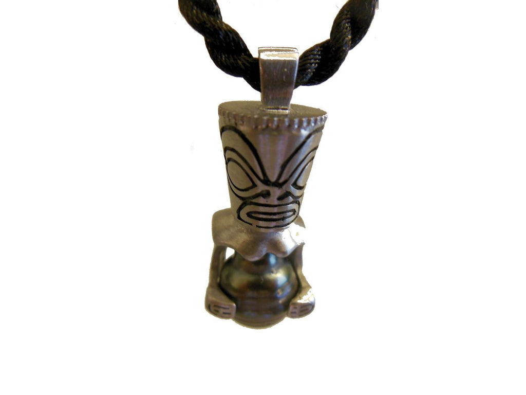 Tiki with Baroque Tahitian Pearl belly-pendant-0