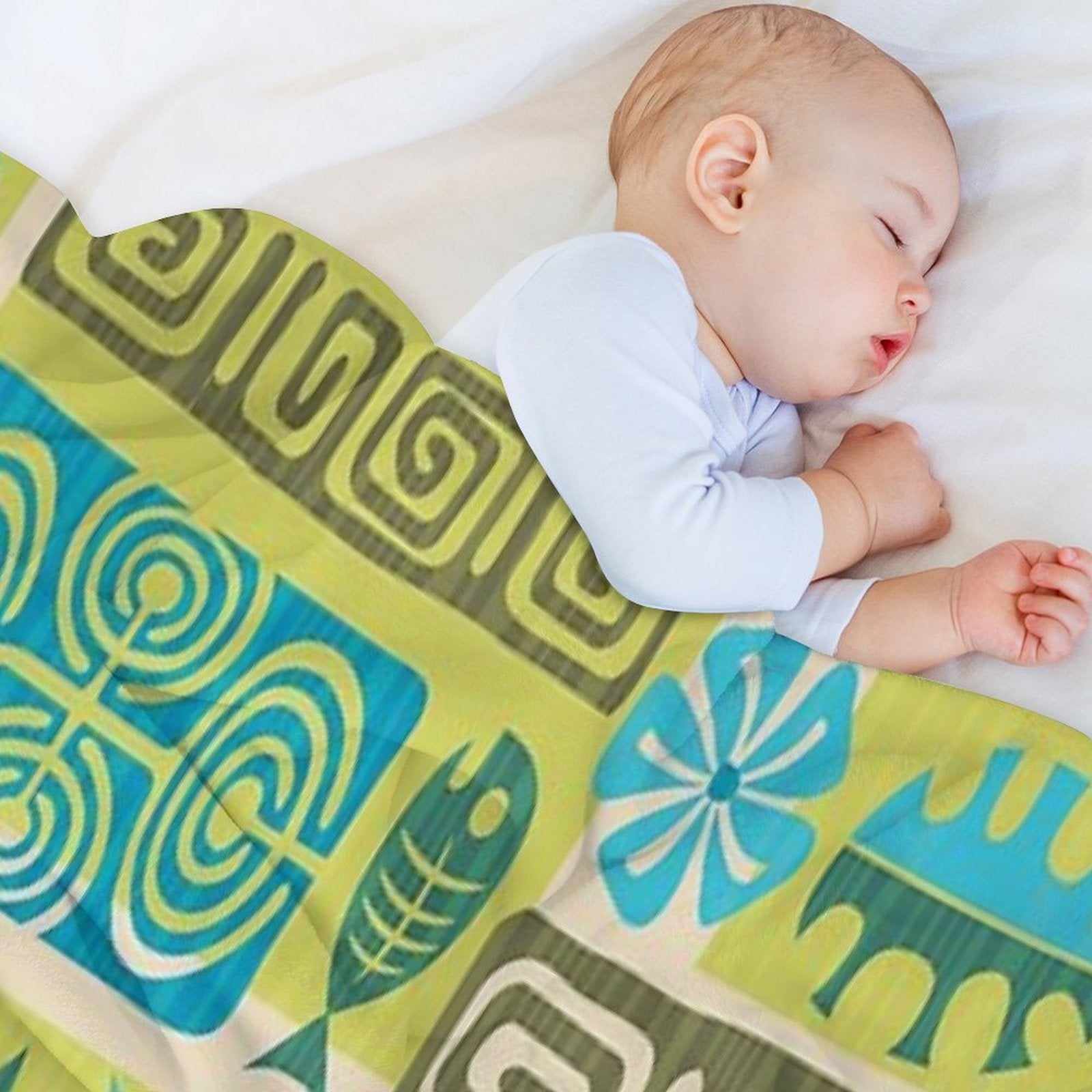 Tiki Time Luau Party Pattern Throw Blanket