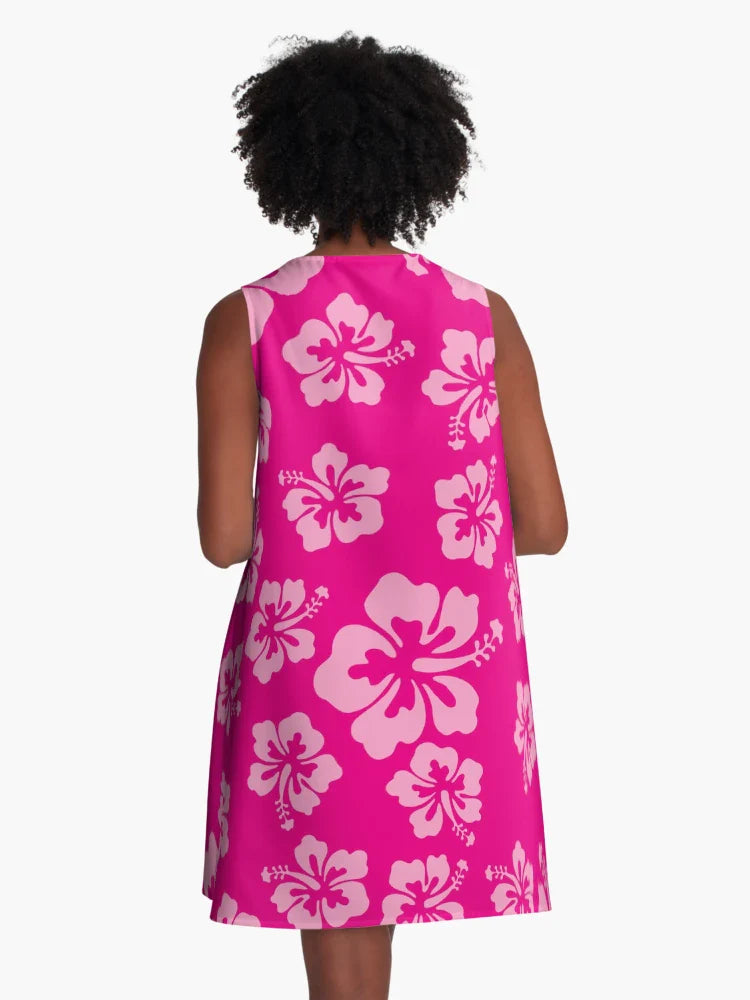 Bright Pink Hibiscus Hawaiian Flower Aloha