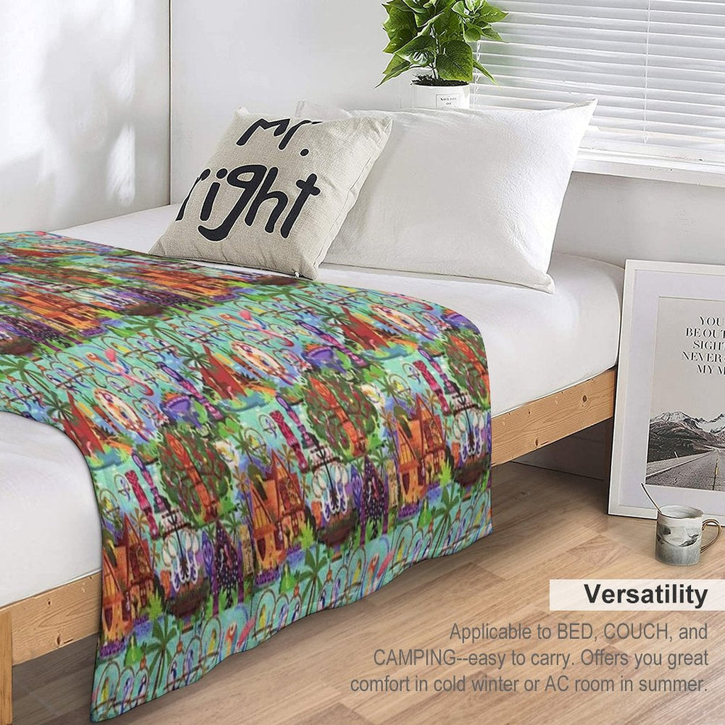 The ORIGINAL Enchanted Tiki Room Collage Throw Blanket