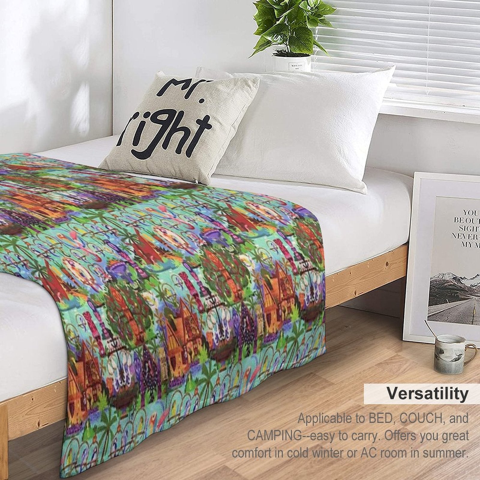 The ORIGINAL Enchanted Tiki Room Collage Throw Blanket