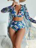 Fashion Multicolor Printed Bikini Women's Swimsuit