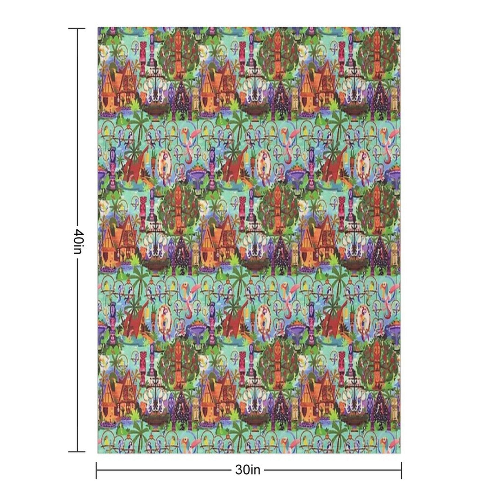 The ORIGINAL Enchanted Tiki Room Collage Throw Blanket