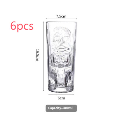 Hawaiian Grimace Tiki Cup Tiki Face Glass Cup