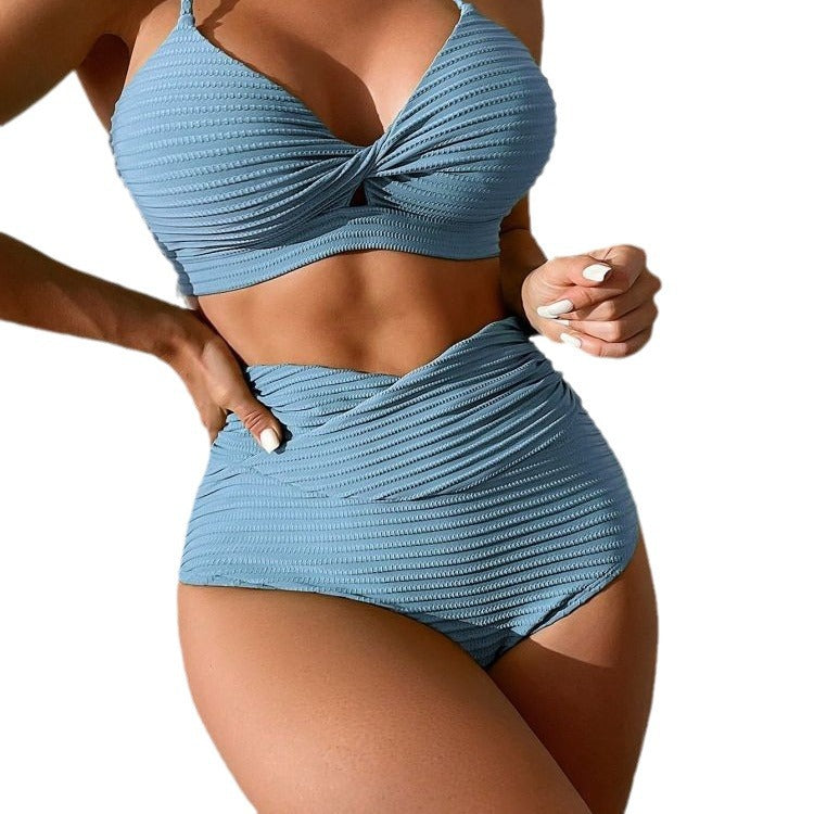 Bikini Split Two-piece Suit Solid Color