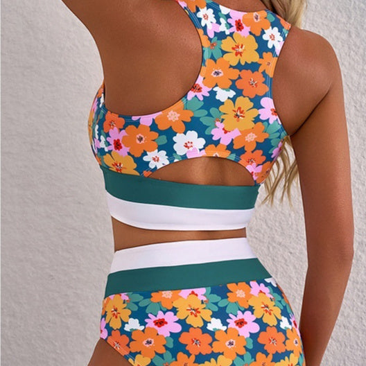 Spring And Summer New High Waist Sleeveless Swimsuit Women's Bikini