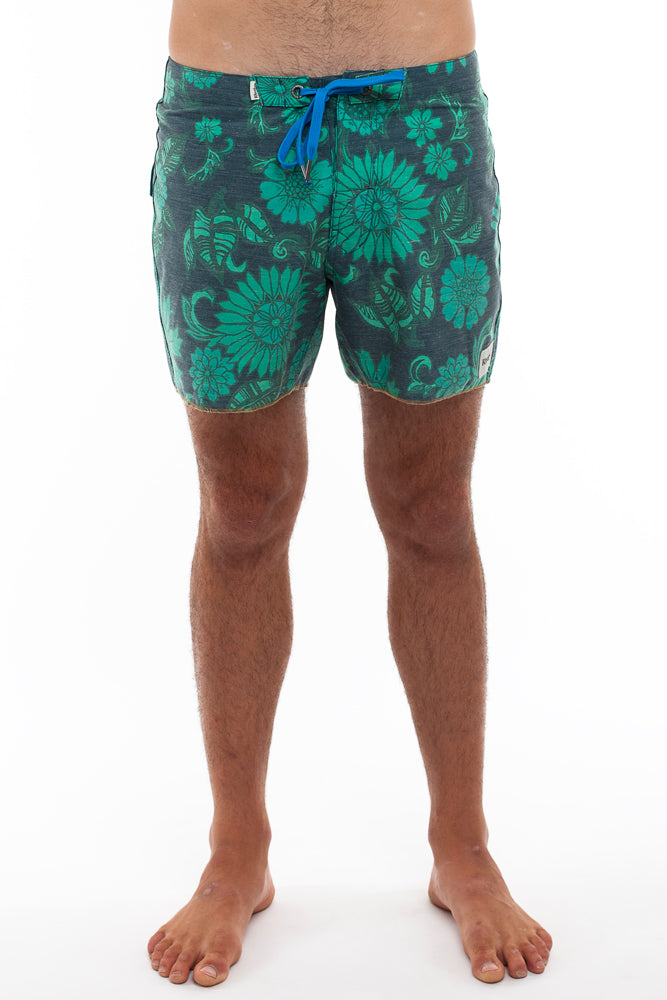Rhythm Flower Pot Trunk 19" Navy Boardshort