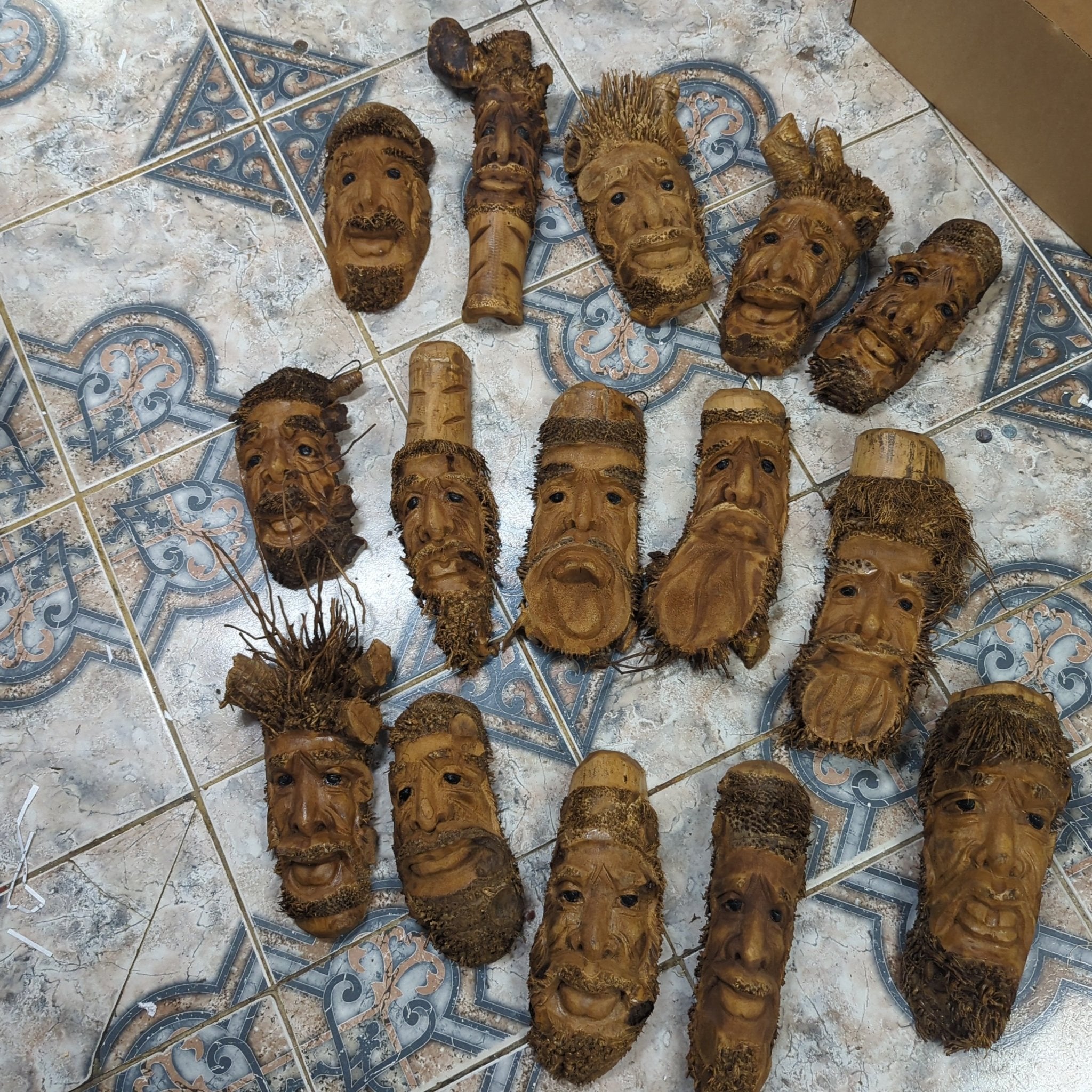 Palm Tree Root Face, Tiki Bar Decor