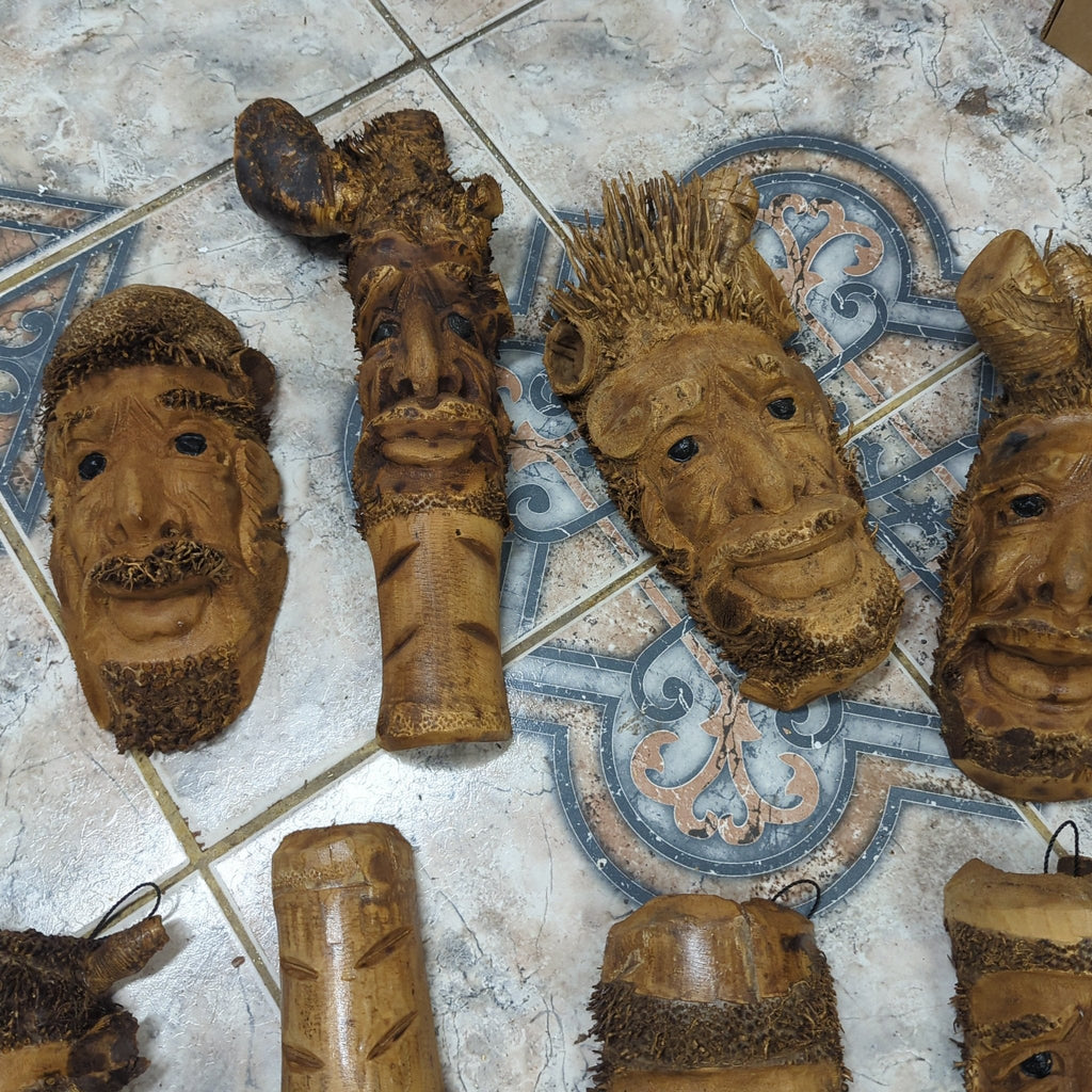 Palm Tree Root Face, Tiki Bar Decor