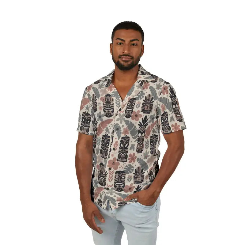 Hawaiian Camp Shirt - Vibrant Tiki Patterns for Summer - DipaliZ